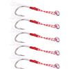 HUSHUI Ami da Pesca 5 Pezzi Ami con Ardiglione in Metallo Resistente Ad Alta Resistenza per Pescatori - Materiale in Ferro Resistente con Punta Affilata