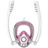 TAFALSPING Maschera subacquea per adulti e bambini, maschera subacquea, maschera completa con boccaglio, set da snorkeling per adulti (stile K2 per adulti (rosa e bianco, L/XL))