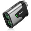 SILLAID Telemetro da golf con pendenza, telemetro laser con obiettivo grande da 23 mm, misurazione rapida 0,02s, ingrandimento 7x, telemetro da golf ricaricabile USB-C, per golf e tornei legali