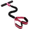 Baoblaze Fitness Resistance Band Elastico Pedaliera con Maniglia Corda Elastica Fascia Allenamento Attrezzo Sit Up TPE Confortevole Anelli Piede Larghi, Nero-Rosa