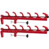 Milageto Portacanne da Pesca Portacanna Supporto Rack Porta Canne con Fissaggio a Morsetto Rotonda in Metallo Telaio a L Leggero E Compatto Adatto per Barca Camion Banchina Pesca , Rosso