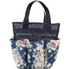 DIYEAH Cesta da Bagno in Rete, Borsa da Doccia Pieghevole, Borsa Toilette in Tela, Blu Navy, Portatile, Grande Capacità, per Nuoto e Fitness