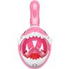 Dilwe Maschera da Snorkeling Integrale per Bambini, Maschera da Snorkeling per Bambini con Silicone Liquido e Dry Top, Vista Pieghevole a 180 Gradi, Respirazione a 3 per (PINK)