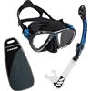 Cressi Big Eyes Evolution & Alpha Ultra Dry, Black/Blue