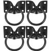 Kisangel 4 Anelli di Fissaggio per stalla - Anelli di Fissaggio Resistenti con Viti - Accessori antistrappo per finimenti e Attrezzature equestri per Fissare e Legare Cavalli in stalla.
