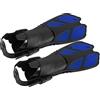 Picysa Pinne da Nuoto Regolabili per Snorkeling e Immersioni, Pinne Lunghe con Tacco Aperto in TPR Morbide e Durevoli, vestibilità Comoda per Tutte le Taglie, Colore Blu Leggero, 1 Paio (MD)