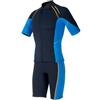 Funien Muta in Neoprene SCR da 1,5 Mm per Uomo, Muta da Sub, Pantaloncini a Maniche Corte, Set per Nuoto, Surf, Sport Acquatici (XXL)