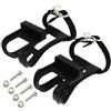 Generico Set 1 Paio Fermapiedi per Pedali Bici in Plastica e Metallo con Cinghie, Clip Antiscivolo per Piedi, Accessori per Bicicletta per Riding Bicycles