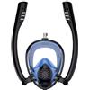 TAFALSPING Maschera subacquea per adulti e bambini, maschera subacquea, maschera completa con boccaglio, set da snorkeling per adulti (K2, stile adulto (nero/blu, S/M)