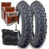 Generico KIT 2 COPERTONI 2 CAMERE D'ARIA BICI 14x1.75 NERO 47 254 VALVOLA ITALIA