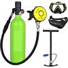 RSGXLFQZVAK Bombola Subacquea, Bombola di Ossigeno for Immersioni Subacquee capacità 1L Respiratore Portatile for,per Principianti(Groen)