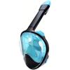 TAFALSPING Maschera da snorkeling per adulti e bambini, pieghevole, a prova di CO2, con posizione della fotocamera, maschera integrale per immersioni (nero e verde (S/M, taglia per bambini)