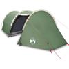YUOGHRTFE Tenda a tunnel per 4 persone, verde, impermeabile, tenda da campeggio in poliestere con rivestimento in PU, impermeabile e antivento, cuciture sigillate, pareti in rete per ventilazione e protezione
