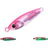 LivGrain UV Glow Slow Jig Lure piastra metallica Bait | UV Glow Coating, naturale lento affondamento azione, 3D occhi simulati, piastra metallica, 63-86mm, pesca notturna