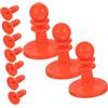 ULTECHNOVO Cappello di Protezione Contro i Fulmini Rossa 10 Pezzi Cappello per Supporto Tenda Plastica per Asta Tenda e Asta Telo Uso Outdoor e Campeggio