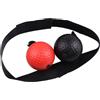 Generic Set di palline per riflessi da boxe, in poliuretano, portatile, regolabile, per allenamento a casa, palestra, fitness, set di fasce per la testa con palla da boxe (tipo 1)