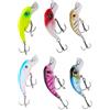 ULTECHNOVO 6 Pezzi Esca da Pesca Artificiale a Forma di Pesce 6,3g Metallo 7,5cm 1 Borsa Esche da Pesca Simulate per Competizioni e Colore Casuale