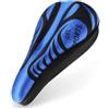 Wenoup Coprisella Bici in Gel Silicone Spugna Cuscino Sella Coprisedile Pad Gel Ammortizzante Comfort Potenziato su Fondi Irregolari Laccio di Serraggio E, Black Blue