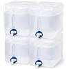 Holyhome Tanica Acqua con Rubinetto Pieghevole 10 Litri PE Trasparente | Campeggio, Emergenza, Outdoor | Rubinetto, Salvaspazio, Leggera | 19x20x25cm