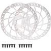 OAUWYUBA Rotore del Freno a Disco per Bici MTB Addensato da 2,3 mm 140mm 160mm 180mm 203mm 220mm 6 bulloni Hub Mount Parti della Bici(2.3x220mm Disc 2pc)