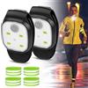 GAOUTO 2 Pezzi di Clip Lampada LED: Clip Luce di Marcia Notturna con 2 Pezzi di Braccialetto LED, Ricaricabile USB 4 Modalità di Illuminazione Clip Luce di Marcia, Luce di Sicurezza Impermeabile per Corsa