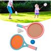 Generic Set di Racchette da Badminton per Bambini, Antiscivolo e Durevoli, Perfette per il Gioco All'aperto dei Bambini, Include 2 Racchette e 2 Palline, 35 Cm/13,8 Pollici (Blu Rosa)