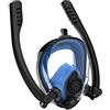 RSGXLFQZVAK Bombola Subacquea, Maschera Subacquea Antiappannamento da Snorkeling Integrale for Donna Uomo Bambini Nuoto Snorkel Attrezzatura Immersione,per Principianti(Black Blue,S/M)