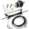 FiHzer Kit sterzo Idraulico for Motore for Barche di sterzo Marino con Pompa timone a Cilindro for Motori Fino a 90HP Tubi da 20 Piedi