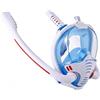 TAFALSPING Maschera subacquea per adulti e bambini, maschera subacquea, maschera completa con boccaglio, set da snorkeling per adulti (stile K3 per adulti (bianco e blu, L/XL))