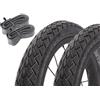 KHEbikes Kujo 12,5 pollici Set 2 x 2,25 pollici 62-203 + 2 tubi AV - One 0 One A Copertone - Trekking Tour - 27 TPI - Nero