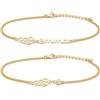 Handmade Nome personalizzato Bracciale argento sterling 925 angelo ala Mini pietra di nascita gioielli fatti a mano