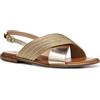 Geox D Sozy Plus E Flat Sandal, DK Gold/LT Gold, 37 EU