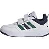 adidas Unisex - Bambini e Ragazzi Tensaur Sport 3.0 Hook And Loop Kids Shoes, Ftwr White/Collegiate Green/Collegiate Navy, 39 1/3 EU