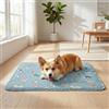Duronge Tappetino Refrigerante Cane 50x70cm, Tappeto Rinfrescante per Cani Gatti in Seta Ghiaccio, Auto-refrigerante Cuscino Estivo, Lavabile Pieghevole, Fantasia Blu, Ideale per Auto Divano Pavimento