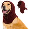 PUZAUKAL Copri Orecchie Per Cani, Paraorecchie Antirumore Per Cani,Bordeaux