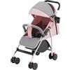 HUOLE Passeggino 3 in 1, passeggino, trio, passeggino, accessori, adattatore universale, ruote grandi, 25 kg, capiente cestino - C-rosa