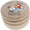 Gravure Events - Scatolina in Legno Porta Dentino - Personalizzata con Nome e Testo - i miei primi dentini - 4.5 cm