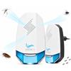 Edenica Repellente Ultrasuoni Anti Zanzare, Set da 2 Dispositivi Elettrici ad Ultrasuoni Anti Roditori e Insetti, Spina EU, Sicuro per Bambini e Animali Domestici, per Casa, Cucina, Camera