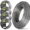 Instalguru 4X Filo Decespugliatore 3 mm 15 m Nylon Intrecciato Dual Quadrata Tagliabordi Ricambio Professionale Cura Prato Erba Bordure Bobina Resistente Accessori Giardino
