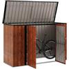 vidaXL Scatola di Stoccaggio per Giardino Marrone 214 x 82 x 132 cm