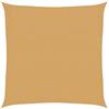 vidaXL Vela Parasole 160 g/m² Quadrata Sabbia 2,5x2,5 m in HDPE