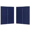 vidaXL Parete per tenda da festa 2 pz 200 x 195 cm Blu PE e Acciaio