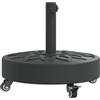 vidaXL Base per Ombrellone con Ruote per Pali Ø38/48 mm 27 kg Rotonda