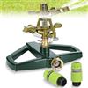 DMJJSD Irrigatore per prato con base in metallo, regolatore di pulsazione, regolabile e girevole a 360°, copertura fino a 5.800 piedi quadrati, irrigatore per prato, cortile, irrigazione erba