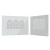 vidaXL Parete per Tendostruttura in PE 2pz con Finestra Bianco