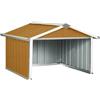 vidaXL Overkapping voor robotmaaier 92x97x63 cm staal bruin