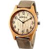 Alienwork Wood Orologio Uomo Donna Legno Naturale