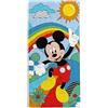 hermet Telo Mare Mickey Mouse, 70x140 cm, Asciugamano da Spiaggia o Piscina, 100% Morbido Cotone, Pratico e Leggero