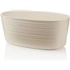 Guzzini - Tierra, Portavaso Multiplo Grande in Plastica Riciclata - Argilla, 22,4 x 38,4 xh 18 cm | 10 lt - 19620279