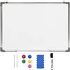 vidaXL Lavagna Magnetica Bianca Cancellabile a Secco 70x50 cm Acciaio